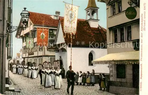 AK / Ansichtskarte Appenzell_IR Prozession bei der Abtskapelle Appenzell IR