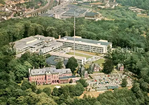 AK / Ansichtskarte  Halberg_Schloss_Saarbruecken Funkhaus des Saarlaendischen Rundfunks Fliegeraufnahme  