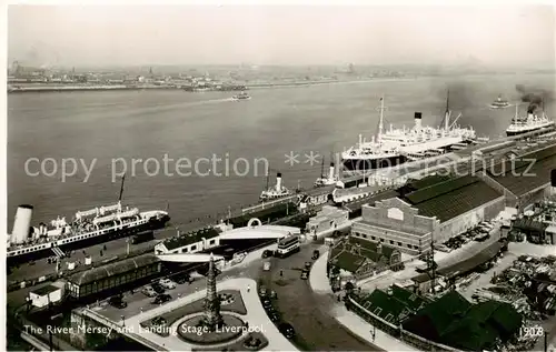 AK / Ansichtskarte  Liverpool__UK The River Mersey and Landing Stage 