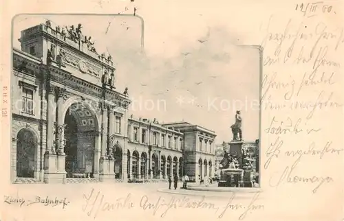 AK / Ansichtskarte Zuerich_ZH Bahnhof Zuerich_ZH