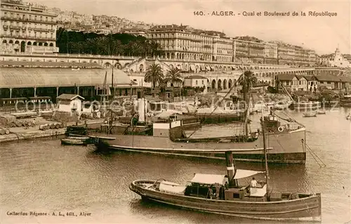 AK / Ansichtskarte  Alger_Algerien Quai et Boulevard de la Republique Alger Algerien