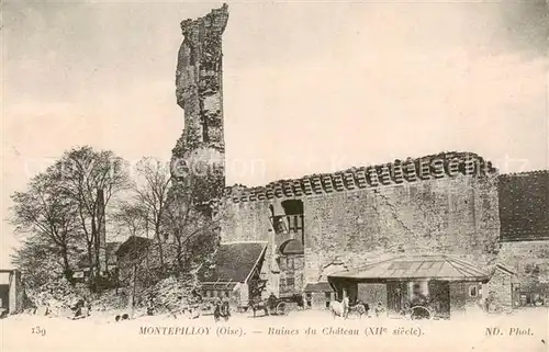 AK / Ansichtskarte Montepilloy Ruines du Chateau Montepilloy