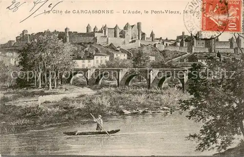 AK / Ansichtskarte Carcassonne_11_Aude Aude le Pont Vieux la Cite 