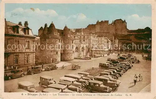 AK / Ansichtskarte Dieppe_76 Les Tourelles Le vieux Chateau et lEsplanade du Casino 