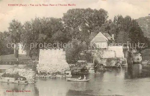 AK / Ansichtskarte Vernon_27_Eure Vue sur le Vieux Pont et lAncien Moulin 