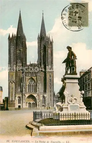 AK / Ansichtskarte Coutances_50_Manche La Statue de Tourville 