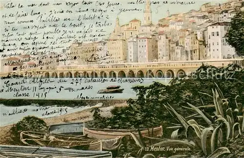 AK / Ansichtskarte Menton_06 Vue generale 