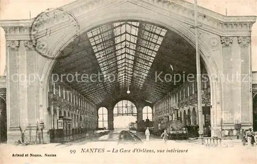 AK / Ansichtskarte Nantes_44 La Gare dOrleans vue interieure 