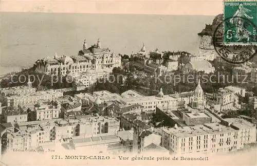 AK / Ansichtskarte  Monte-Carlo_Monaco Vue generale prise de Beausoleil 