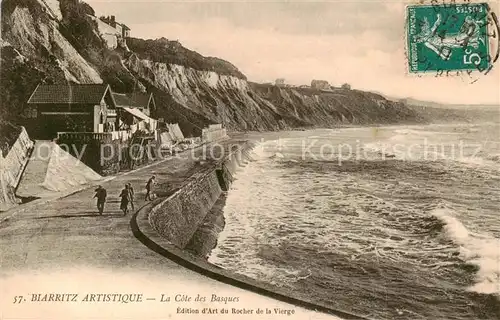 AK / Ansichtskarte Biarritz_Pyrenees_Atlantiques La Cote des Basques Biarritz_Pyrenees