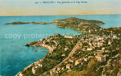 AK / Ansichtskarte Beaulieu_ sur Mer_06_Alpes Maritimes Vue generale aerienne et le Cap Ferrat 
