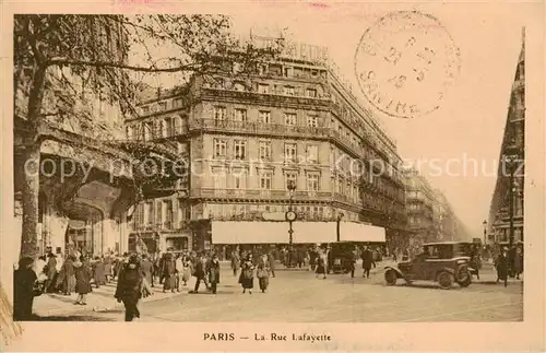 AK / Ansichtskarte Paris_75 La Rue Lafayette 