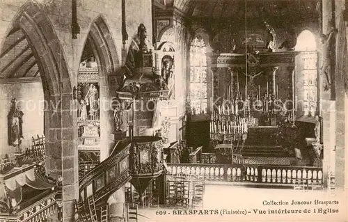 AK / Ansichtskarte Brasparts Vue interieure de l Eglise Brasparts