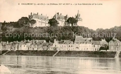 AK / Ansichtskarte Chaumont_41 sur Loire_CHATEAU Le Chateau La Vue generale et la Loire 