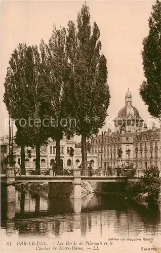 AK / Ansichtskarte Bar le Duc_55 Les Bords de lOrnain et le Clocher de Notre Dame 