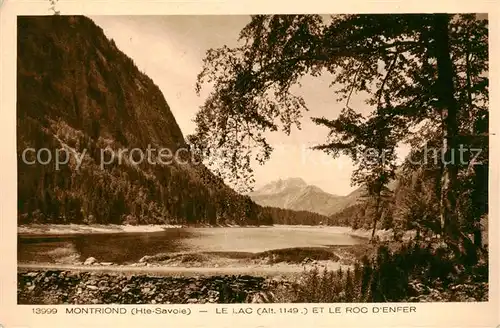 AK / Ansichtskarte Montriond_Morzine_74_Haute Savoie Le Lac et le Roc d Enfer 