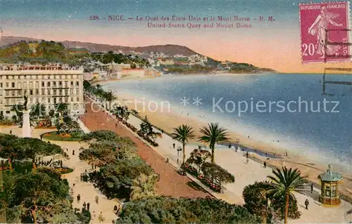 AK / Ansichtskarte Nice__06_Nizza Le Quai des Etats Unis et le Mont Boron 
