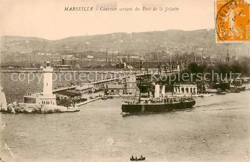AK / Ansichtskarte Marseille_13 Courrier sortant du Port de la Joliette 