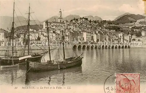 AK / Ansichtskarte Menton_06 Le Port et la Ville 