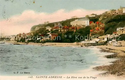 AK / Ansichtskarte Sainte Adresse La Heve vue de la Plage Sainte Adresse