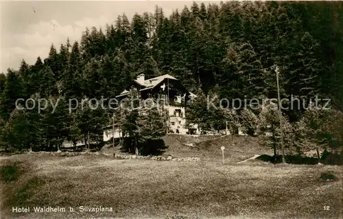 AK / Ansichtskarte Silvaplana_GR Hotel Waldheim Silvaplana_GR