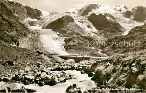 AK / Ansichtskarte Sustenstrasse Steingletscher mit Gwaechtenhorn Sustenstrasse