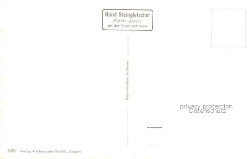 AK / Ansichtskarte Sustenstrasse Steingletscher mit Gwaechtenhorn Sustenstrasse