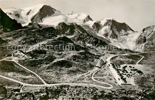 AK / Ansichtskarte Sustenpass_2262m_BE Restaurant Sustenpasshoehe mit Hotel Steingletscher 