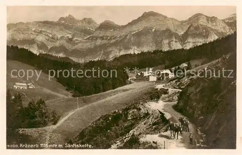 AK / Ansichtskarte Kraezerli_1115m_Saentis_AR Panorama 