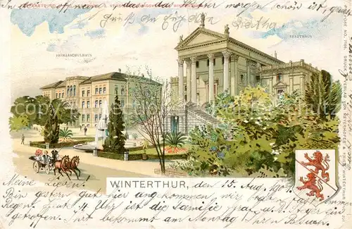 AK / Ansichtskarte Winterthur__ZH Stadthaus mit Primarschulhaus 