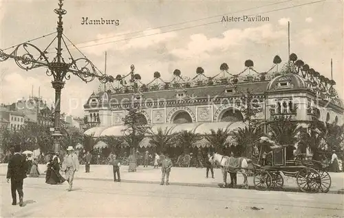 AK / Ansichtskarte  Hamburg Alster Pavillon Pferdekutsche Hamburg