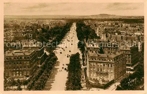 AK / Ansichtskarte Paris_75 Avenue Foch vue de lArc de Triomphe Le Mont Valerien 