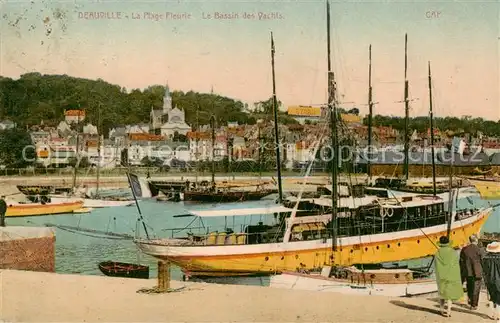 AK / Ansichtskarte Deauville sur Mer La Plage Fleurie Le Bassin des Yachts 
