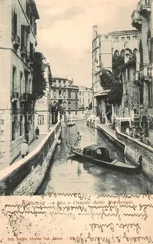 AK / Ansichtskarte  Venezia_Venedig Rio e Canale delle Meravegie Venezia Venedig