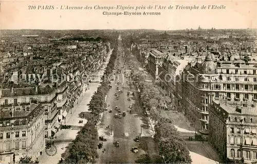 AK / Ansichtskarte Paris_75 Avenue des Champs Elysees pres de lArc de Triomphe de l Etoile 