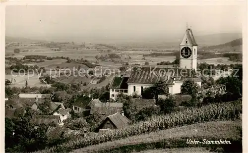 AK / Ansichtskarte 13798422 Unter-Stammheim_Emmishofen_TG Ortsansicht mit Kirche 
