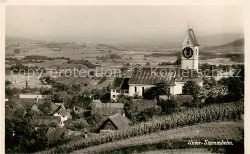 AK / Ansichtskarte  Unter-Stammheim_Emmishofen_TG Ortsansicht mit Kirche 