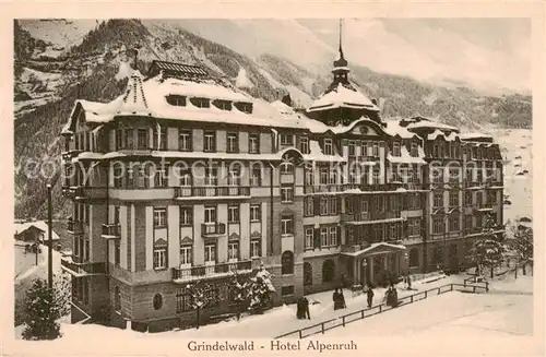 AK / Ansichtskarte  Grindelwald Hotel Alpenruh im Winter Grindelwald