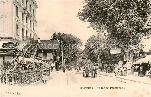 AK / Ansichtskarte  Interlaken_BE Hoehenweg-Promenade Pferdekutsche Interlaken_BE