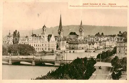 AK / Ansichtskarte  Zuerich_ZH Stadtansicht Zuerich_ZH