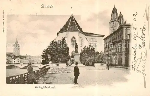 AK / Ansichtskarte  Zuerich_ZH Zwinglidenkmal Zuerich_ZH