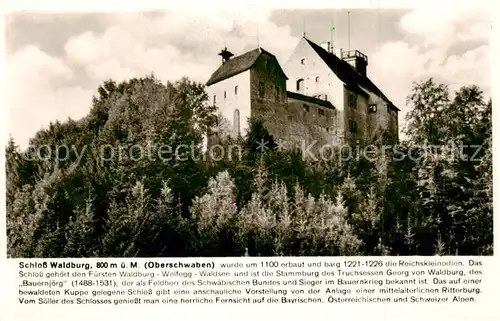 AK / Ansichtskarte  Waldburg_Wuerttemberg Schloss Waldburg Waldburg Wuerttemberg