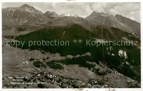 AK / Ansichtskarte  Verbier Medieres Montzeur et massif du Mt Fort Verbier