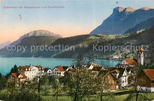 AK / Ansichtskarte 13798479 Beckenried_Vierwaldstaettersee mit Niederbauen und Fronalpstock 