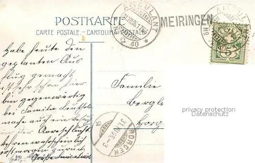 AK / Ansichtskarte  Meiringen_BE Strassenpartie Meiringen BE