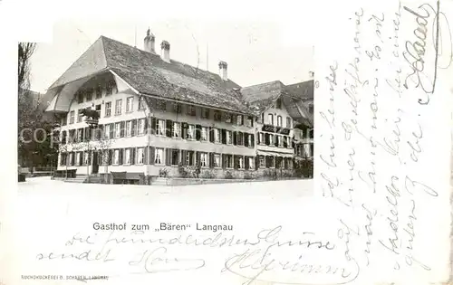 AK / Ansichtskarte  Langnau__Emmental_BE Gasthof zum Baeren 