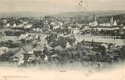 AK / Ansichtskarte  Aarau_AG Panorama Aarau_AG