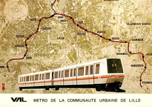 AK / Ansichtskarte 13798550 Lille_59 Metro de la Communaute Urbaine de Lille 