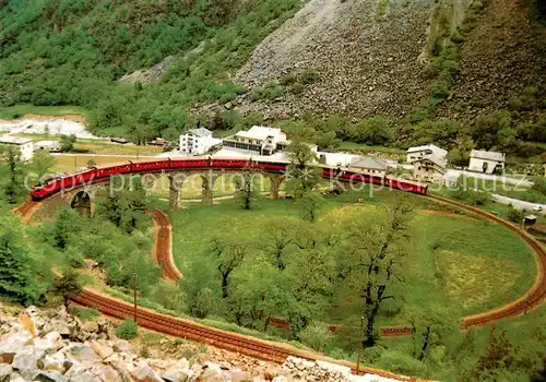 AK / Ansichtskarte  Brusio_TI Bernina Express auf Viadukt RhB  