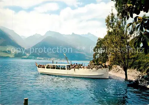 AK / Ansichtskarte  Walensee_Wallensee_SG Schiffbetrieb Quinten 